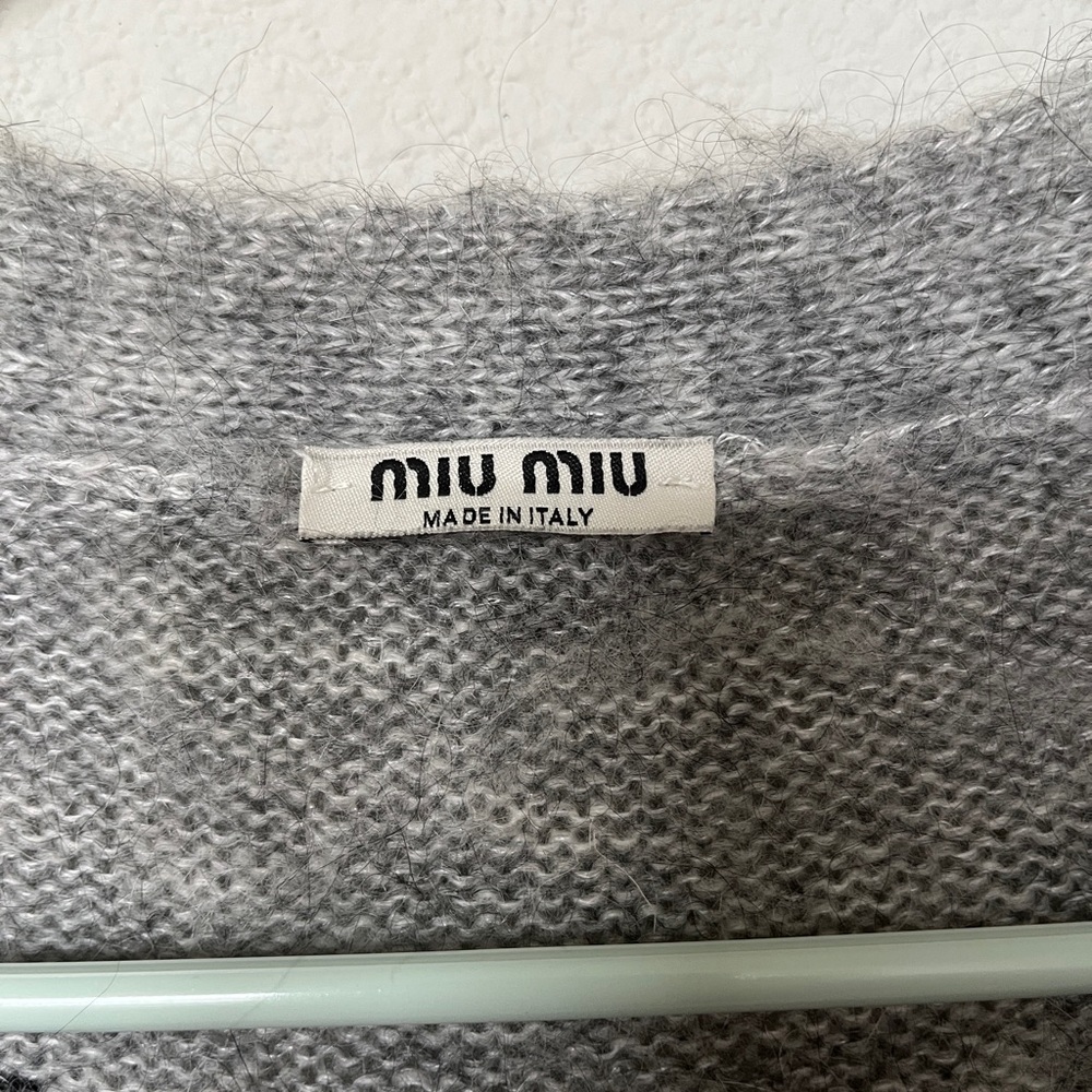 Miu Miu Gray and Purple Cardigan - Picture 3 of 9